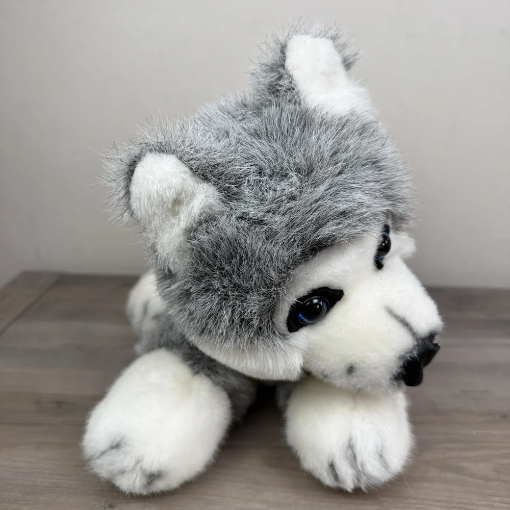 Vtg Fiesta Sitting Husky Plush‎ Dog Puppy Stuffed Animal 15